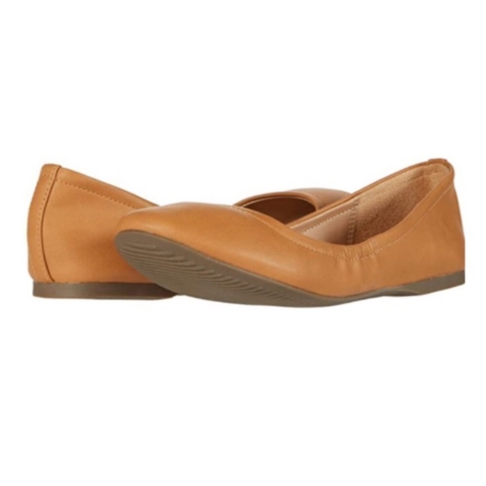 NEW w Box Rohb Corsica Round Toe‎ Flats Cognac 9
